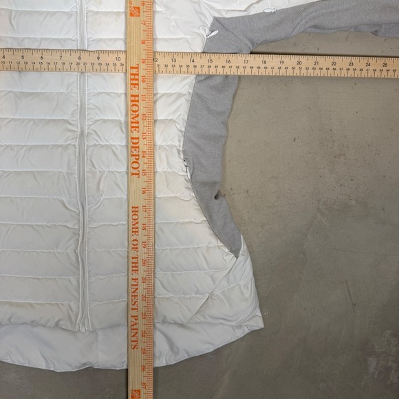 Lululemon Down For It All Jacket White Grey Women Size 6 Puffer Running Coat - Picture 5 of 8